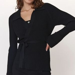 Live the Process Leda Cardigan, Black, XL, EUC